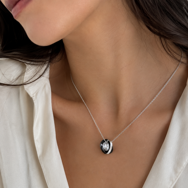 COLLANA CON CERCHI E CRISTALLI