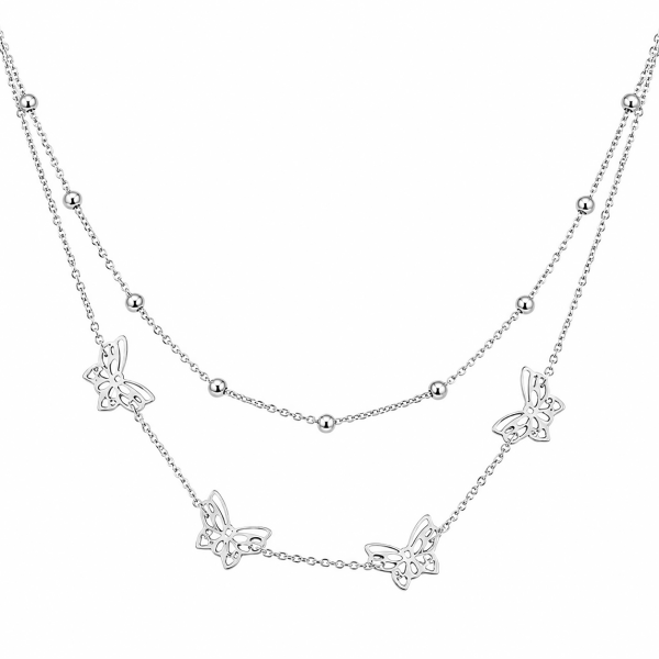BUTTERFLY & BEAD NECKLACE