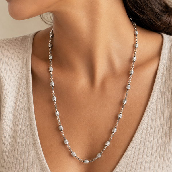 COLLANA CON CILINDRI DI CRISTALLI