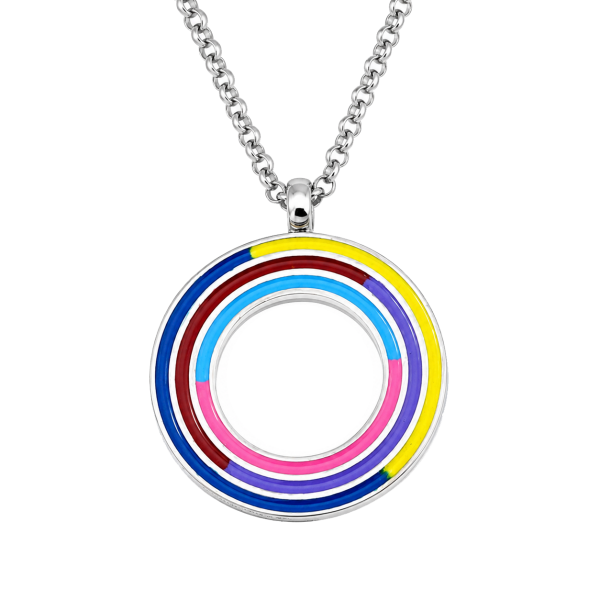 COLLIER AVEC DISQUE COLORÉ