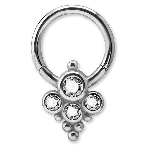 CERCHIO CON CLICKER IN STILE CLUSTER CON RIVESTIMENTO EPOSSIDICO PER SMILE