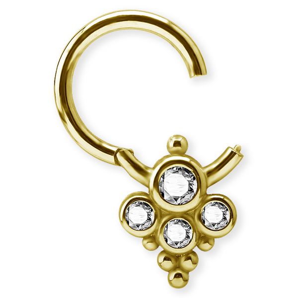 Gold-clicker circle with Premium crystals