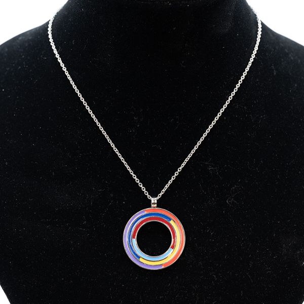 COLLIER AVEC DISQUE COLORÉ