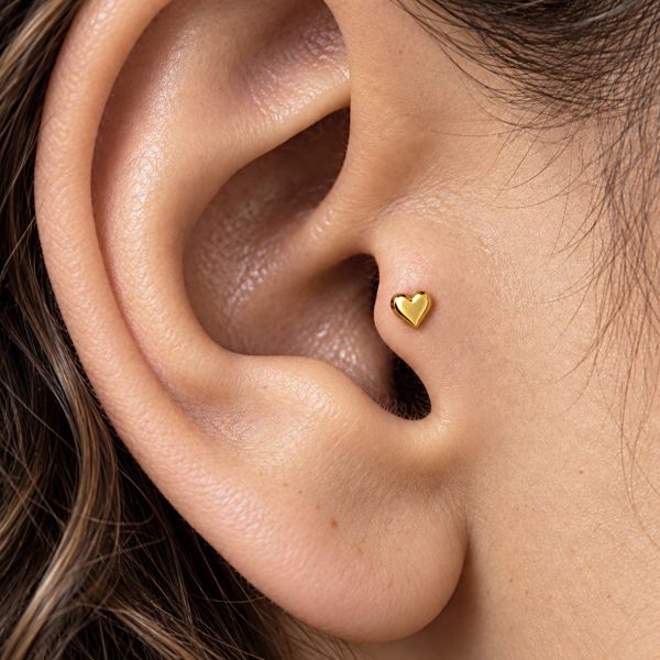 PIERCING IN ORO CON CUORICINO