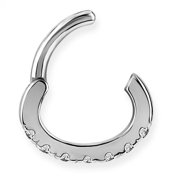 ARO CON CRISTALES PREMIUM Y CIERRE A BISAGRA PARA EL DAITH PIERCING 