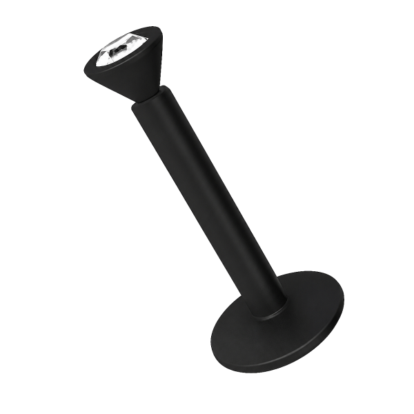 BLACK BIOPLAST LABRET WITH CRYSTAL