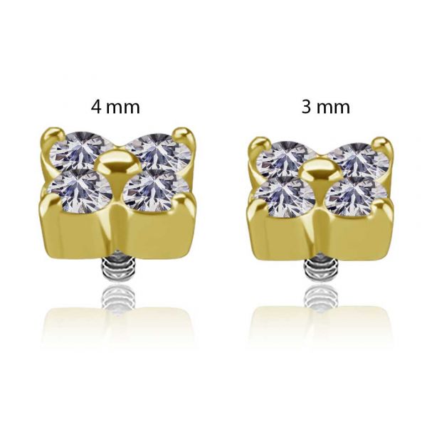 RECHANGE EN OR MASSIF AVEC PREMIUM CUBIC ZIRCONIA