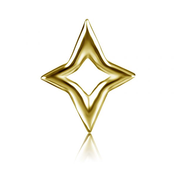 RICAMBIO IN ORO MASSICCIO A FORMA DI STELLA