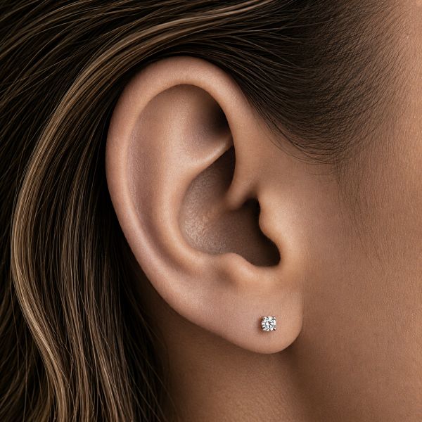 LABRET WITH WHITE PREMIUM CUBIC ZIRCONIA CRYSTAL