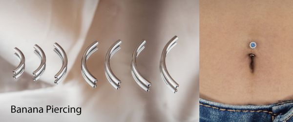 RICAMBIO LABRET CURVA PER PIERCING ALL’OMBELICO