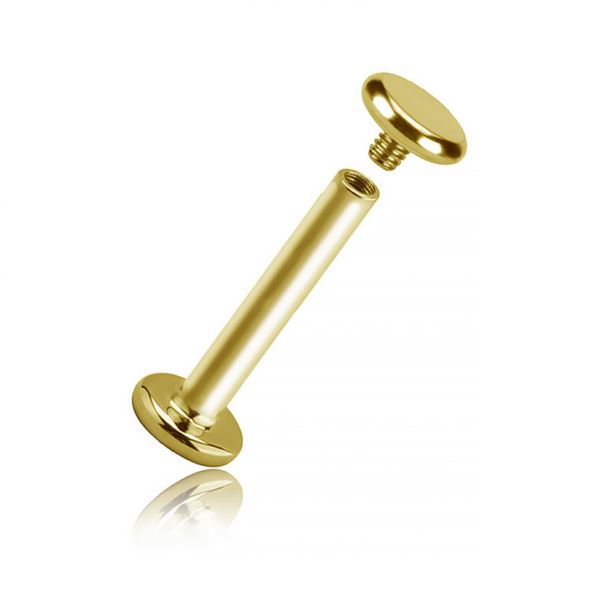 LABRET CON DISCO DE ORO MACIZO