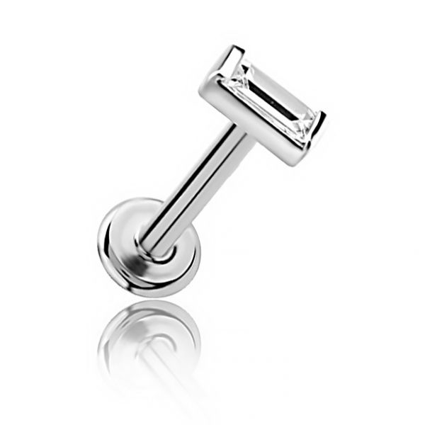 PIERCING MICRO LABRET AVEC CRISTAL TAILLE BAGUETTE