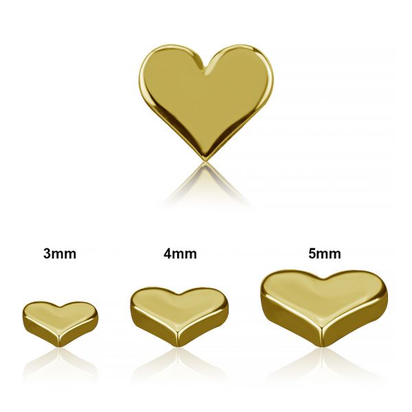 GOLD-PLATED HEART-SHAPED REPLACEMENT FOR INTERNAL