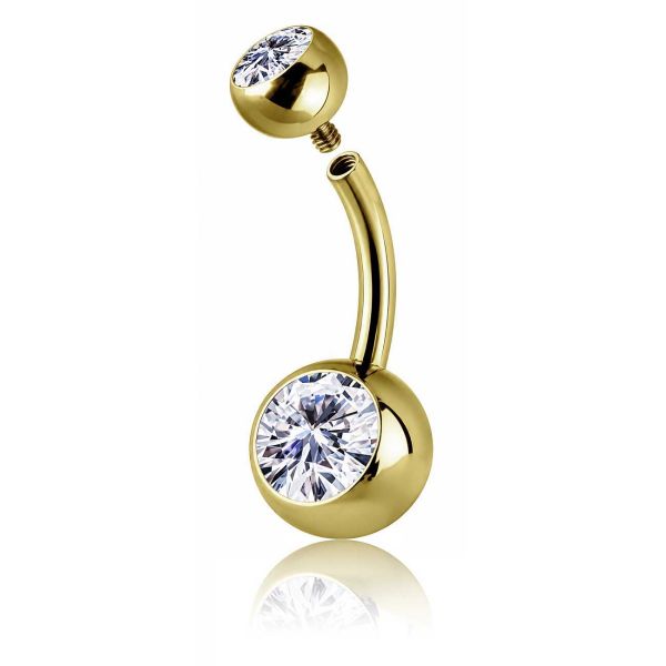 GOLD-PLATED JEWELRY WITH INTERNAL THREAD AND CRYSTALS