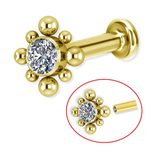 Gold shop titanium labret