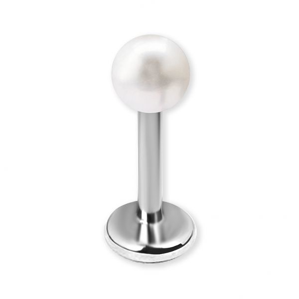 LABRET AVEC FILETAGE INTÉRIEUR ET PERLE D’EAU DOUCE