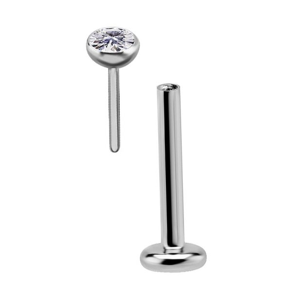 LABRET THREADLESS CON CRISTALLO DI ZIRCONIA
