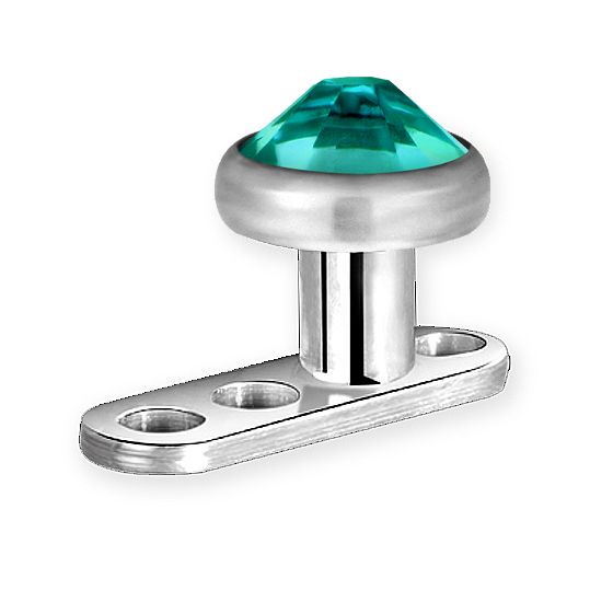 TITANIUM MICRODERMAL PIERCING WITH PREMIUM CRYSTAL