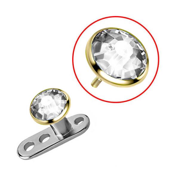 Gold microdermal jewelry hot sale