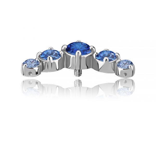 PIÈCE DE REMPLACEMENT AVEC ARC EN CRISTAUX BLEUS