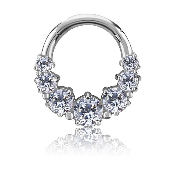 CERCHIO CLICKER CON CRISTALLI BIANCHI