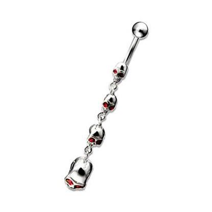 PIERCING OMBELICO CON TESCHI PENDENTI