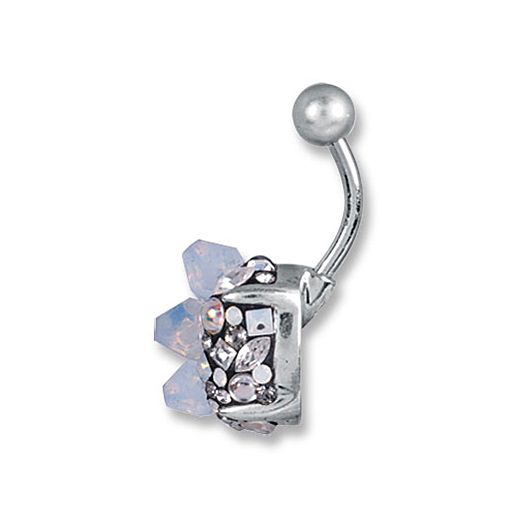 CRYSTAL BELLY BUTTON PIERCING