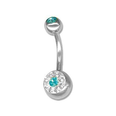CRYSTAL BELLY BUTTON PIERCING