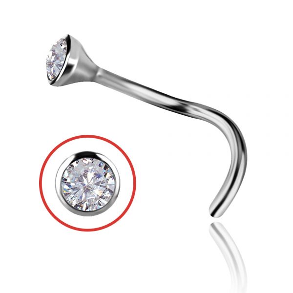 Bijou de nez en platine et diamant