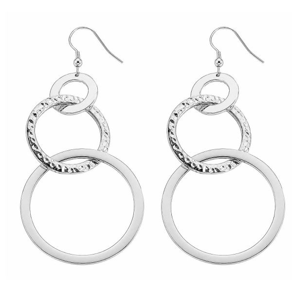 BOUCLES D’OREILLES PENDANTES À ANNEAUX