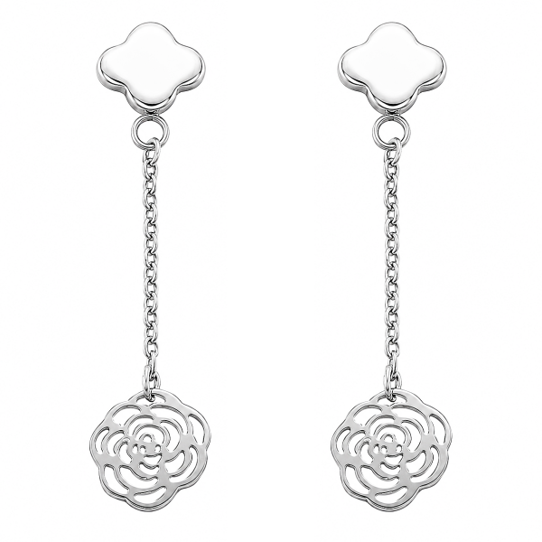 DANGLING EARRINGS WITH ROSE