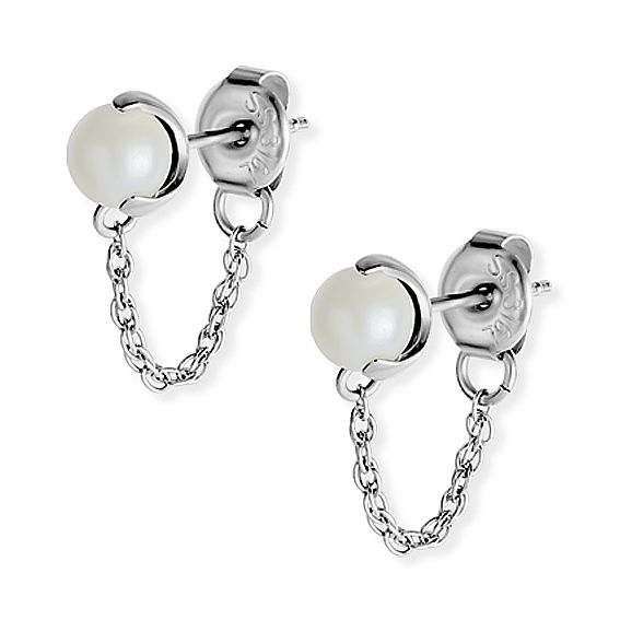 EARRINGS WITH SYNTHETIC PEARLS