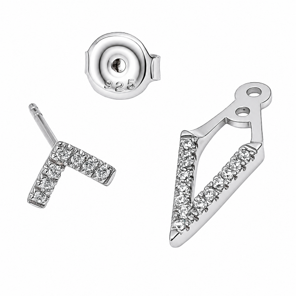 V-SHAPED PENDANT EARRINGS