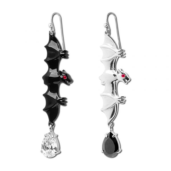 Steel earrings with bats