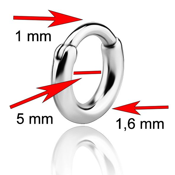 MINI ORECCHINI IN ACCIAIO PER ROOK PIERCING