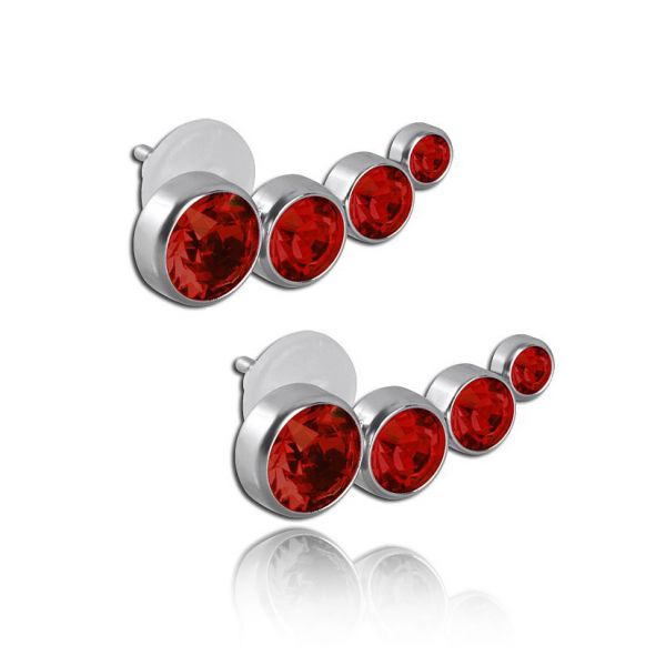 STEEL EARRINGS WITH CRYSTALS