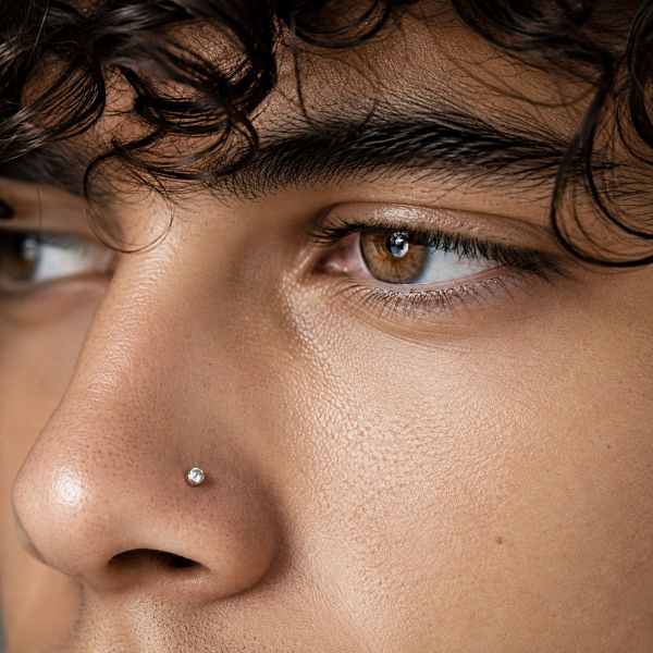 JOYAS DE NARIZ DE PLATINO CON DIAMANTE