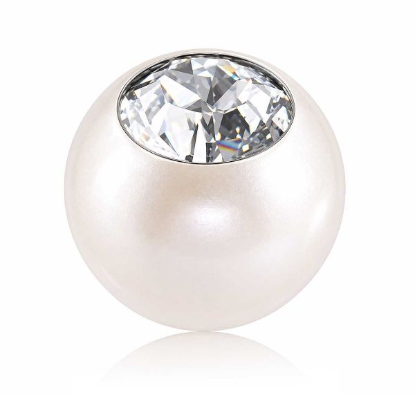 SPHERICAL PEARL REPLACEMENT TOP WITH CRYSTAL