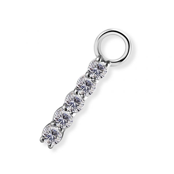 ANHÄNGER MIT EINER REIHE VON DIAMANTEN FÜR KREISFÖRMIGE PIERCINGS