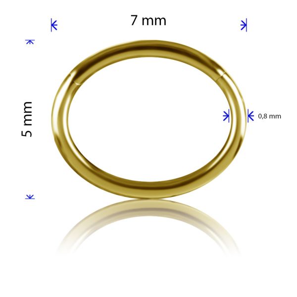 OVALER CLICKER-SCHMUCK AUS MASSIVGOLD