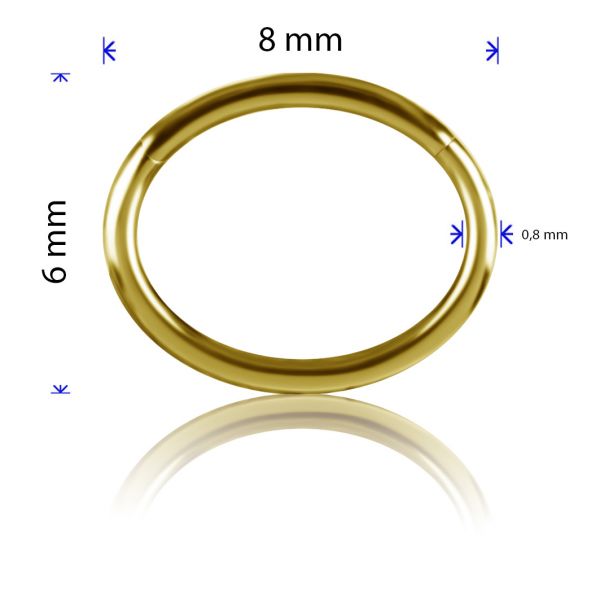 OVALER CLICKER-SCHMUCK AUS MASSIVGOLD
