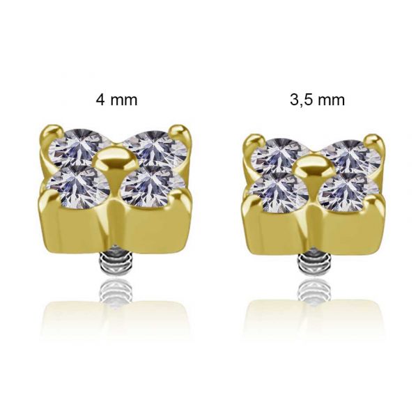 PENDIENTE EN ORO MACIZO CON PREMIUM CUBIC ZIRCONIA