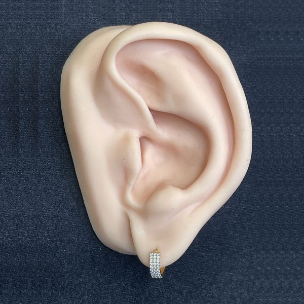 GOLDENER CLICKERRING MIT KRISTALLEN FÜR HELIX-PIERCING