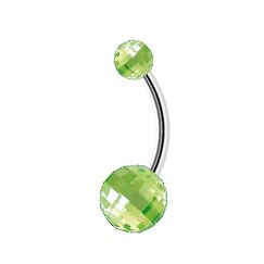 Piercing banana con sfere acrilico