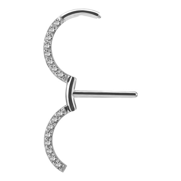 PIERCING DA CAPEZZOLO CON CRISTALLI DI ZIRCONIA