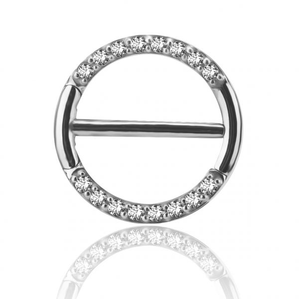 PIERCING DA CAPEZZOLO CON CRISTALLI DI ZIRCONIA