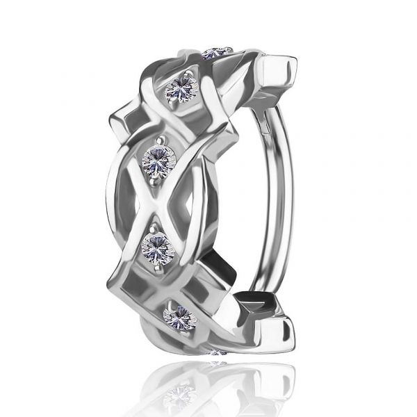 PIERCING TRIBAL AVEC SIX CRISTAUX
