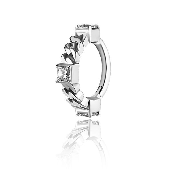 BOUCLE D'OREILLE CLICKER POUR PIERCING AU ROOK