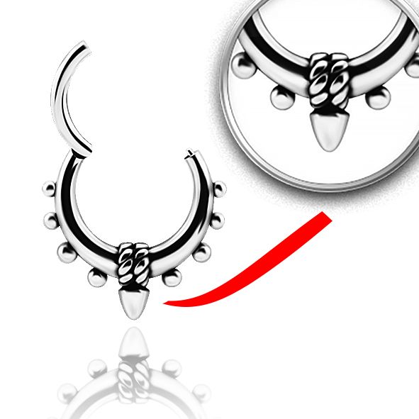 PIERCING CLICKER CON CORDA E PUNTALE