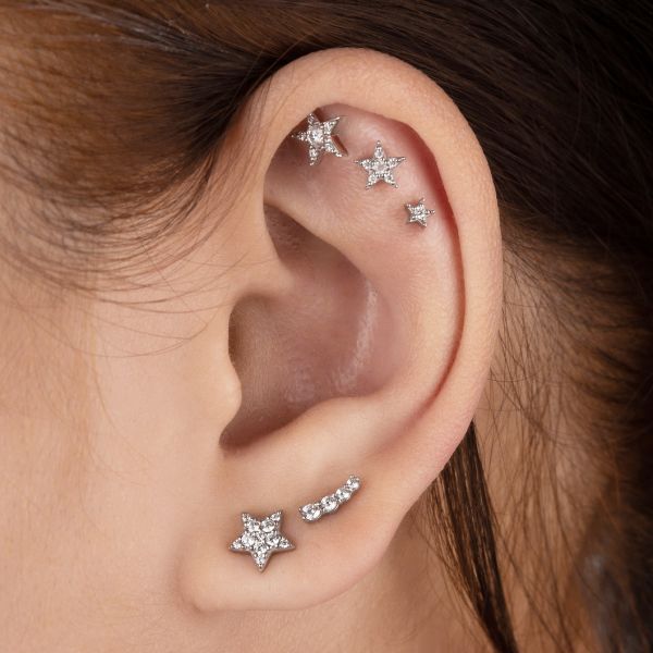 BARRA HELIX CON CRISTALES PARA OREJA IZQUIERDA